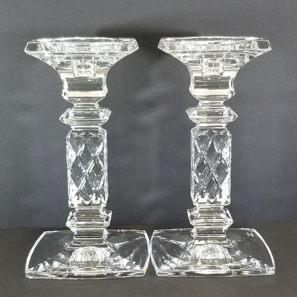 Marquis by Waterford Pillar Crystal Candleholders